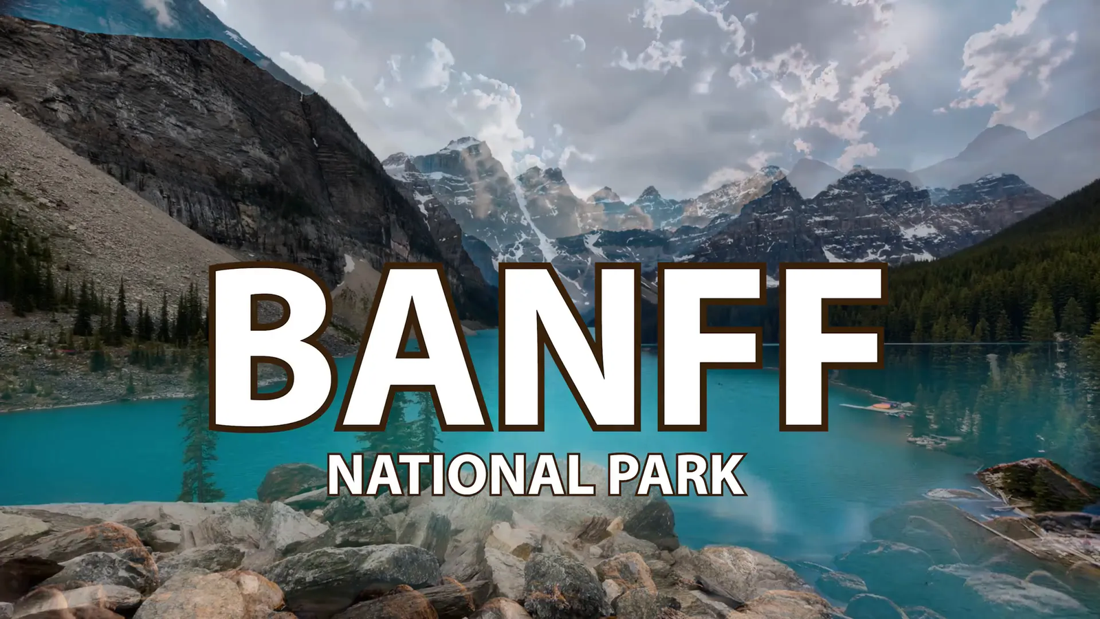 Banff mountains and alpine lakes
