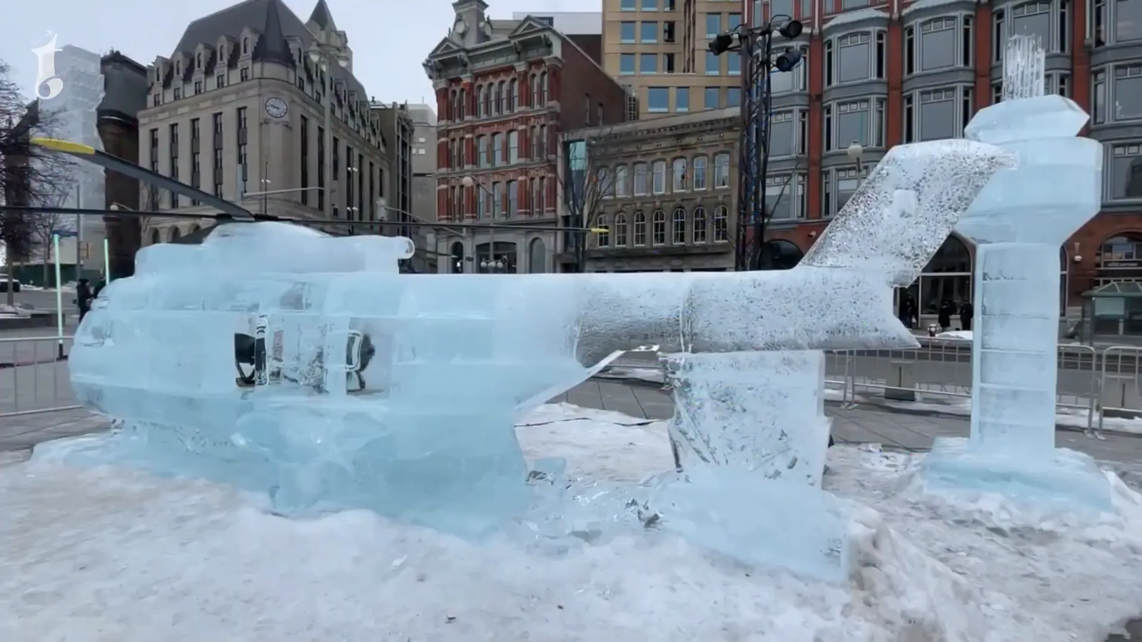 Ice sculptures at Winterlude festival in Ottawa