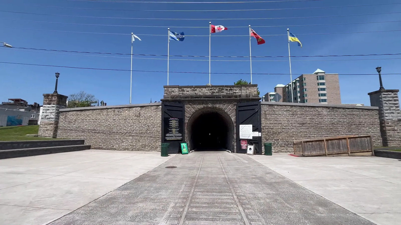 Brockville Railway Tunnel interior showing ventilation shafts and architecture