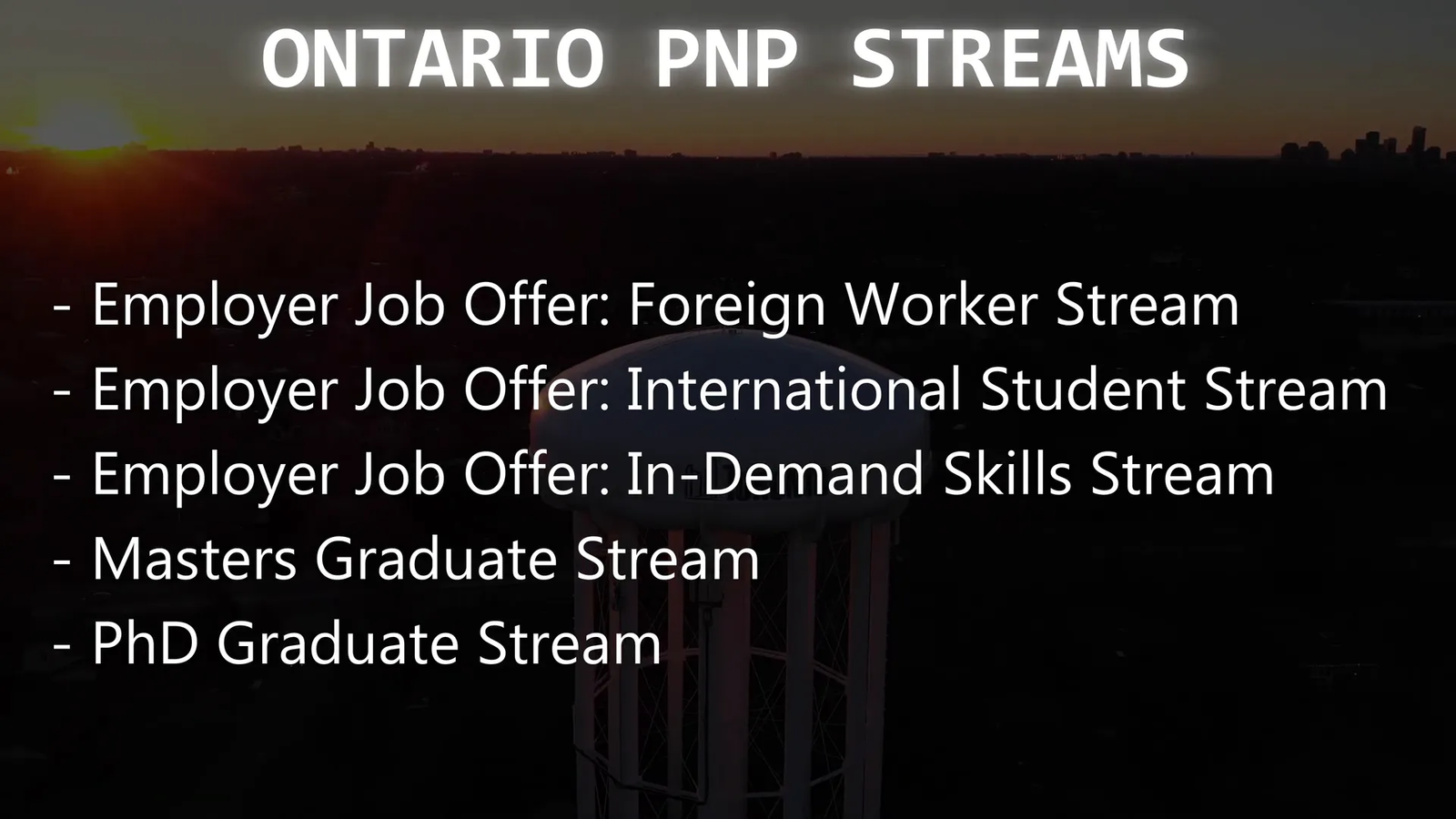 Introduction to Ontario PNP Expression of Interest system