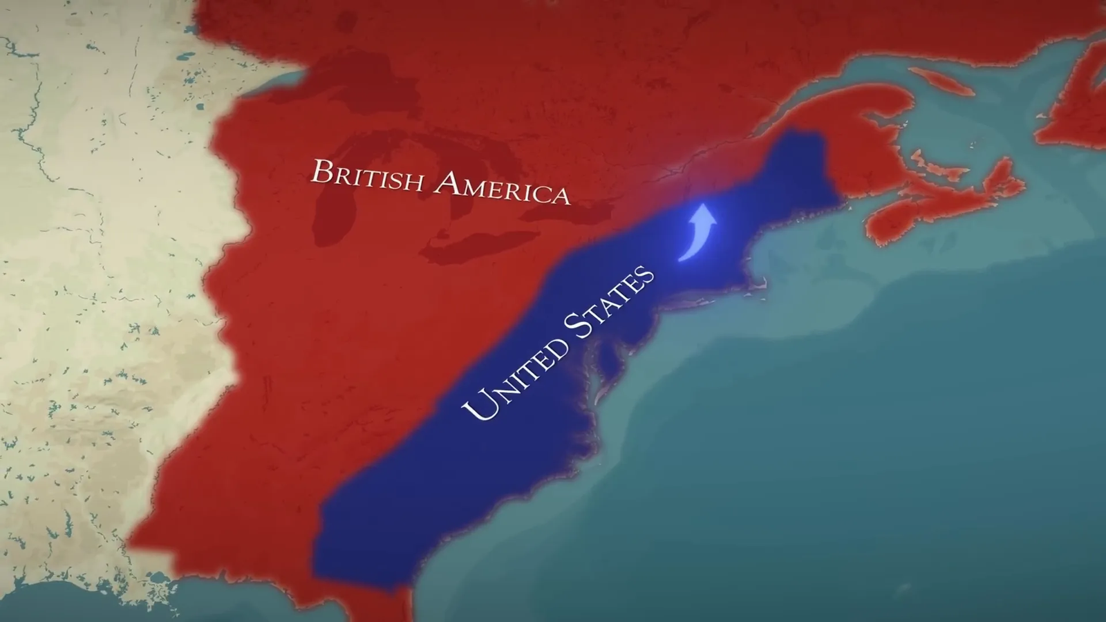 Map showing Upper and Lower Canada
