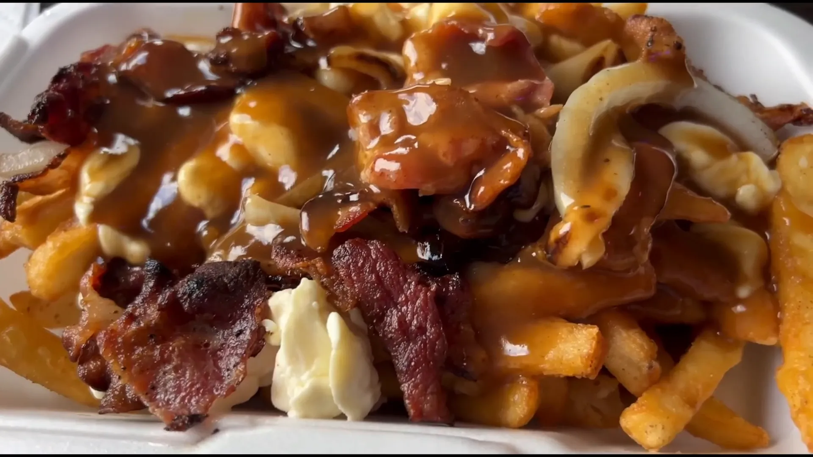 Classic Montreal poutine dish