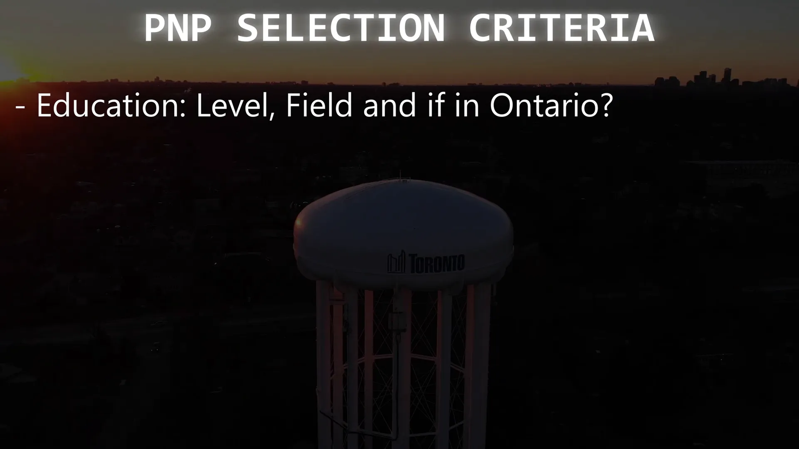 Ontario PNP streams requiring Expression of Interest