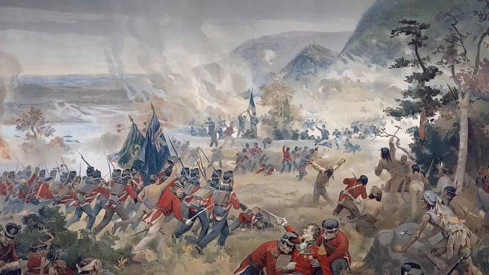 War of 1812 battles between US and British Canada