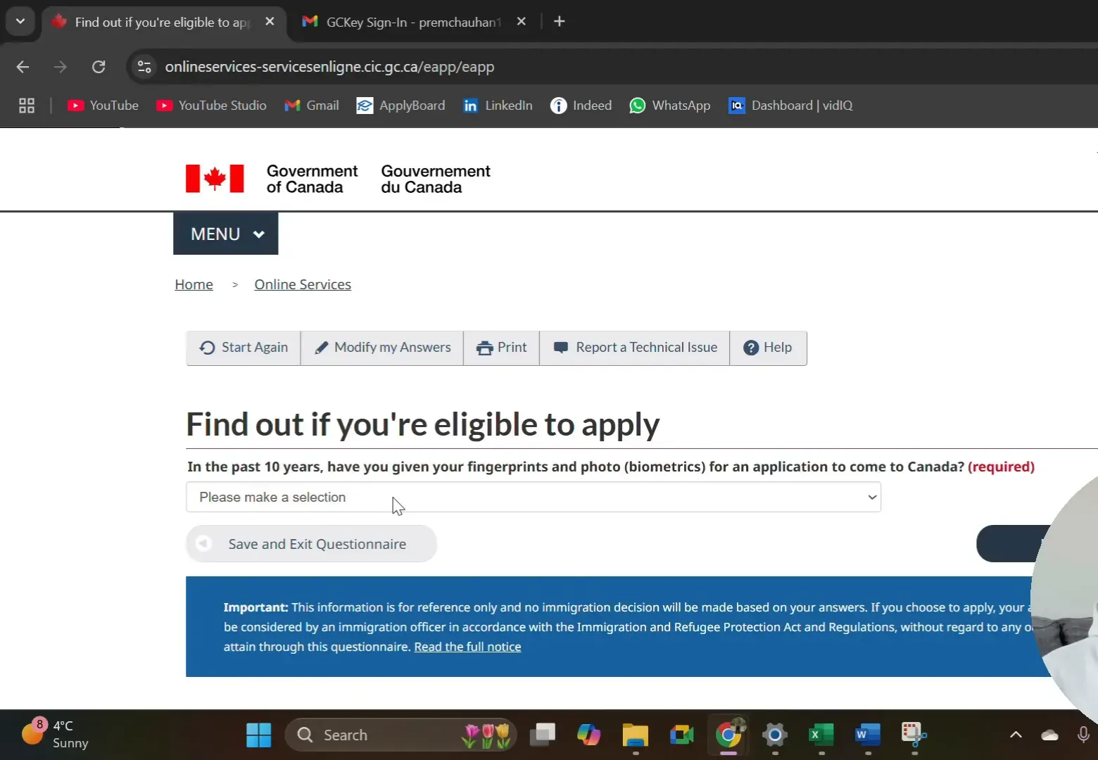 Application access and biometrics questions